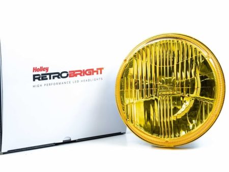 Holley RetroBright LED Forward Facing Light - Housing Only - Yellow Lens - Sold Individually Online