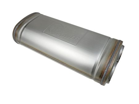 aFe MACH Force-Xp 409 SS Muffler 3in Dual Inlet Dual Outlet 5in H x 8in W x 18in L - Oval Body Online Sale