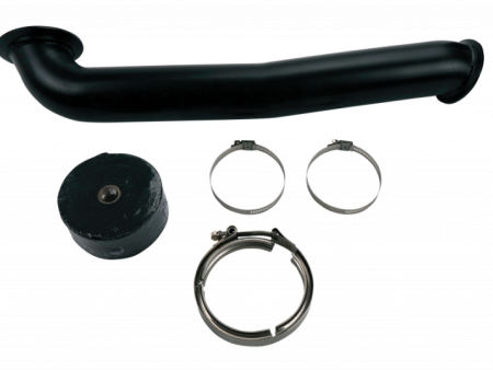 Wehrli GMC Chevrolet LLY LBZ LMM Duramax 6.6L w S400 Single Turbo 3in Down Pipe - Black Cheap