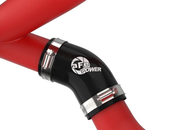 aFe Bladerunner 2-1 4 IN Aluminum Hot Charge Pipe Black 20-23 Ford Explorer Explorer ST - Red Sale